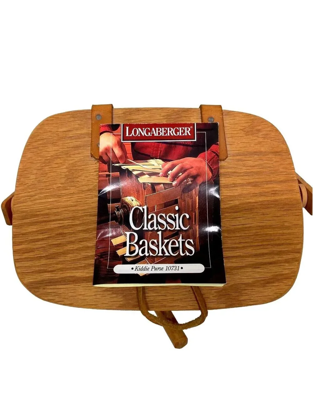 Vintage Longaberger Handwoven Wood Kiddie Purse